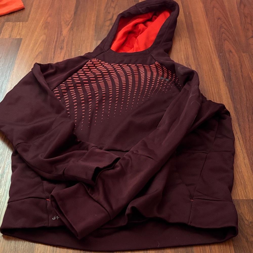 Russell Athletic Burgundy and Red Hoodie